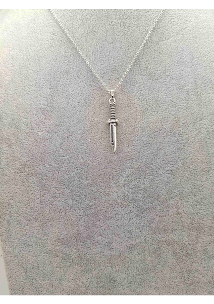 Gümüş Renk Bıçak Model Kolye fiyatları