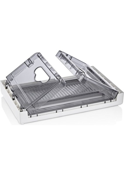 4 Katlı Portatif Tekerlekli Organizer Beyaz Modern Sepet Ayakkabılık Kitaplık