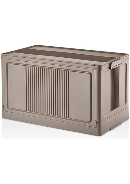 Fold&go Tekli Portatif Organizer Kapaklı Kasa Çok Amaçlı Katlanır Istiflenebilir Kahverengi EH-345