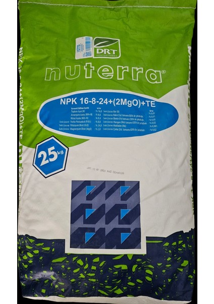 Çiçek Gübresi Nuterra 16-08-24+2mg+Te Bitki Gübresi (1 Kg)