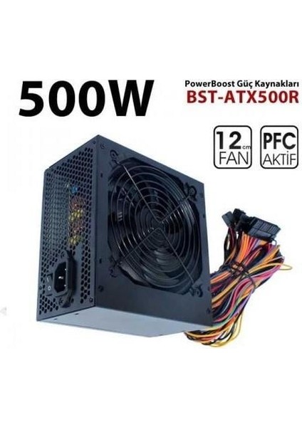 500W Quark BST-ATX500R 12CM Fanlı Power Supply