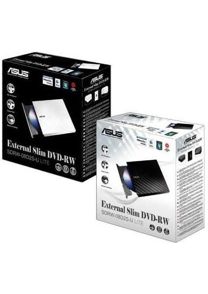 8x SDRW-08D2S-U USB 2.0 Slim Harici DVD Yazıcı Beyaz