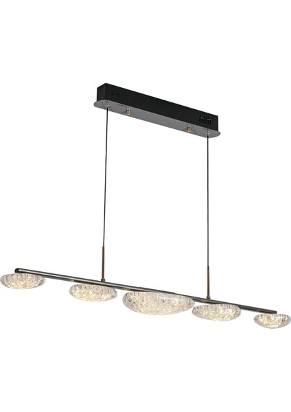 Firuze 30 Watt Sıralı Eskitme Kristal Taşlı Yemek Masası Üstü, Modern Tasarım Salon LED Avize fiyatları