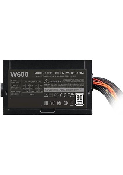 Coolermaster 600W 80+ Elıte Nex MPW-6001-ACBW-BEU Power Supply