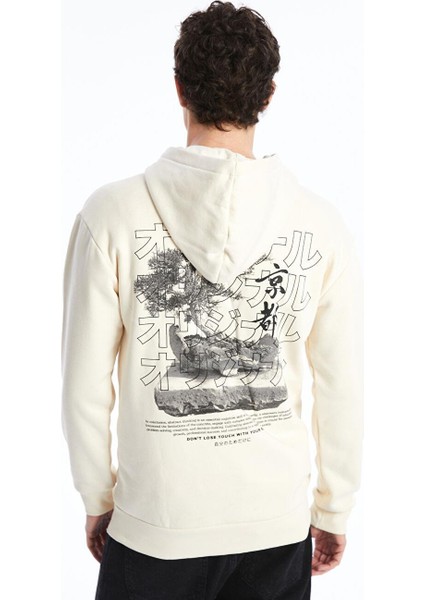 Uzun Kollu Baskılı Erkek Kalın Hoodie fırsatları