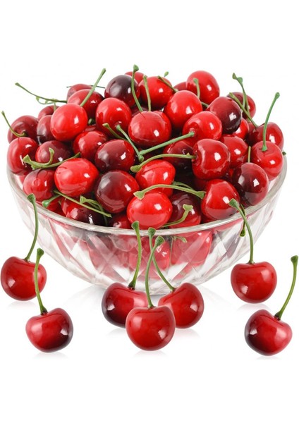 Yapay Kiraz Kırmızı 12LI Paket Yapay Meyve