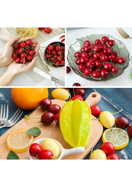 Yapay Kiraz Kırmızı 12LI Paket Yapay Meyve modelleri