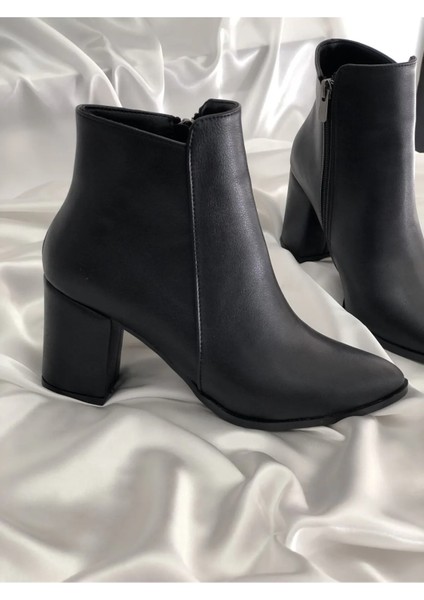 (Oc Shoes) Topuklu Fermuarlı Günlük Kadın Bot Siyah fiyatları