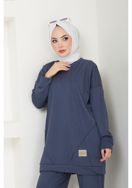 Kadın Iki Iplik Pantolonlu Ikili Takım -PMK356 fırsatları