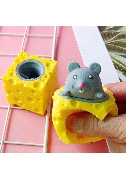 Işıklı Fırlayan Çocuk Squishy Peynir Hayvan Stres Fare Sukuşi Yumuşak Anti-Stress Oyuncak fiyatları