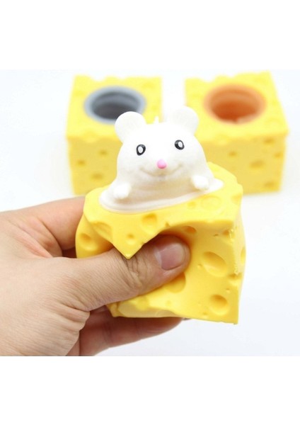 Işıklı Fırlayan Çocuk Squishy Peynir Hayvan Stres Fare Sukuşi Yumuşak Anti-Stress Oyuncak modelleri