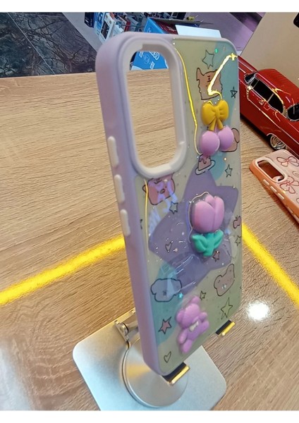 Samsung Galaxy A14 Uyumlu Kabartma Figürlü Darbe Korumalı Kapak Renkli Kılıf