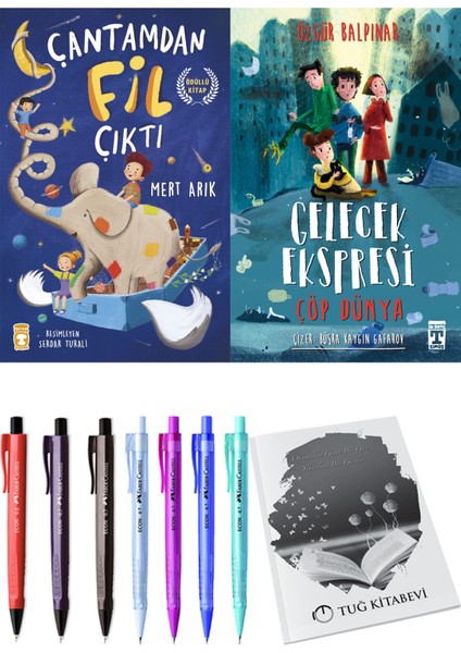 Gelecek Ekspresi Çöp Dünya ve Çantamdan Fil Çıktı 2'li Set