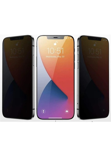 Apple iPhone 16 Pro Max Zore Rika Premium Privacy Temperli Cam Ekran Koruyucu
