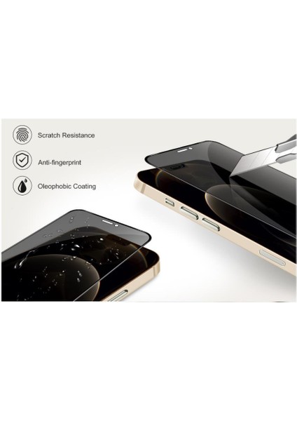 Apple iPhone 16 Pro Max Zore Rika Premium Privacy Temperli Cam Ekran Koruyucu