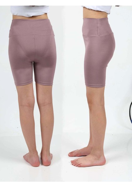 Kız Çocuk Yüksek Bel Kruvaze Kemer, Koşu, Yürüyüş, Casual, Spor, Atletik, Egzersiz, Fittness Kısa Tayt fiyatları