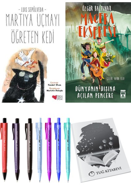 Gelecek Ekspresi Dünyanın Dışına Açılan Pencere ve Martıya Uçmayı Öğreten Kedi 2'li Set