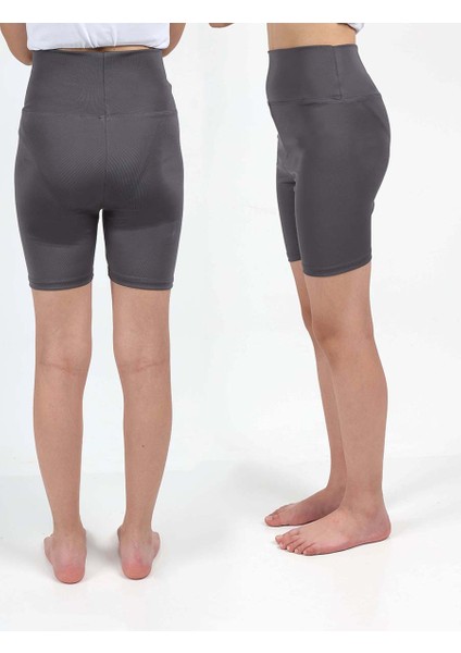 Kız Çocuk Yüksek Bel Kruvaze Kemer, Koşu, Yürüyüş, Casual, Spor, Atletik, Egzersiz, Fittness Kısa Tayt fiyatları