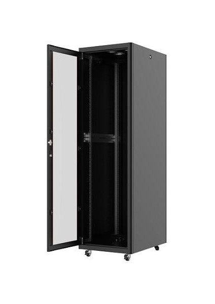26U 600X800MM Dikili Tip Siyah Kabinet Vega AG-VB26U6080S1 Cam Kapak