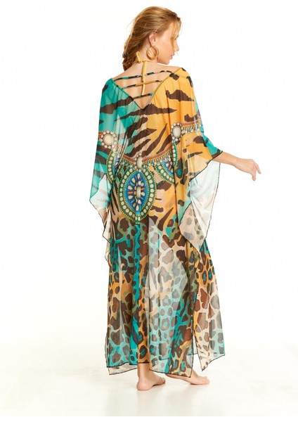 Yandan Yırtmaçlı Uzun Kaftan Tunik Tiger