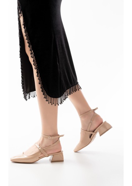 Nut Rugan Günlük 4 cm Topuklu Bayan Ayakkabı