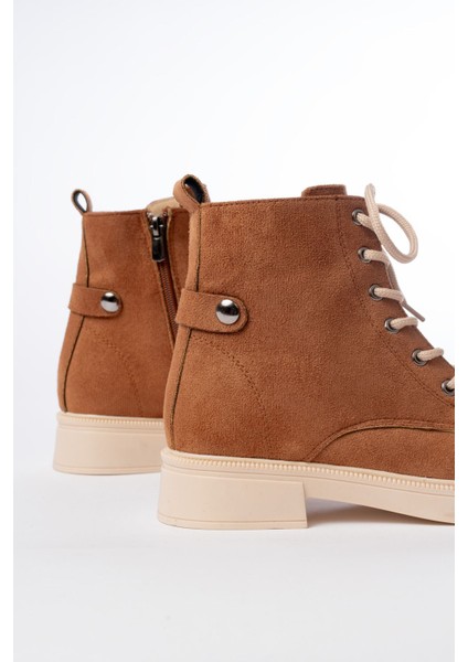 Taba Süet Bağcıklı Fermuarlı Günlük Kadın Bot indirimleri