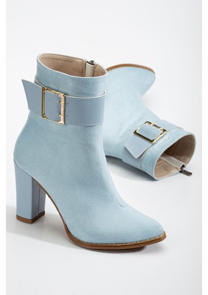 Anna Eva Bebe Mavisi Sivri Burunlu Fermuarlı Kalın Topuklu Bot fiyatları