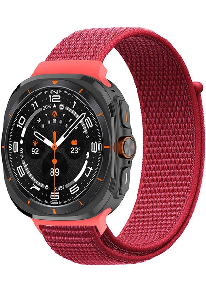 ​​galaxy Watch Ultra 47MM Zore Krd-03 Hasır Kordon-Kırmızı