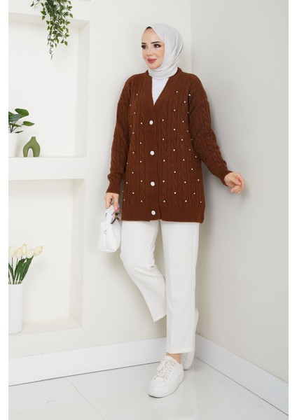 Kadın Taş Detaylı Hırka -PMK363 fiyatları