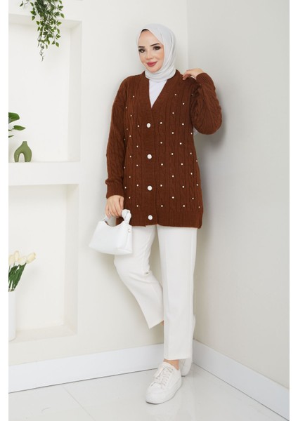 Kadın Taş Detaylı Hırka -PMK363 modelleri