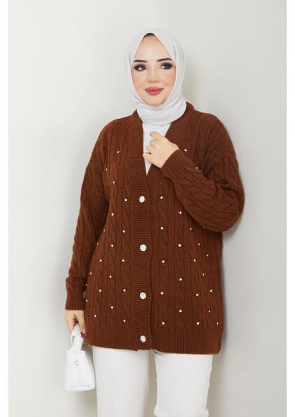 Kadın Taş Detaylı Hırka -PMK363 fırsatları