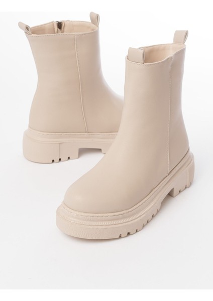 Bej Luna Fermuarlı Günlük Kadın Bot fırsatları