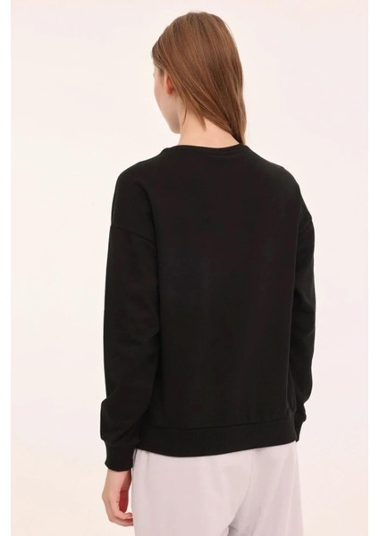 Wb C Neck 16SN82 4pr Siyah Kadın Sweatshirt 101783956