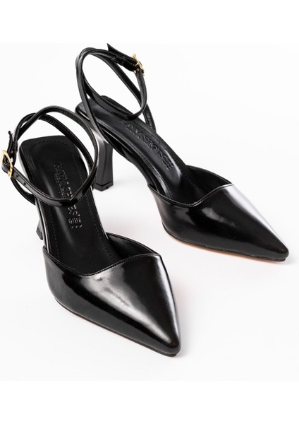 Siyah Rugan Günlük 7 cm Topuklu Bayan Ayakkabı fırsatları