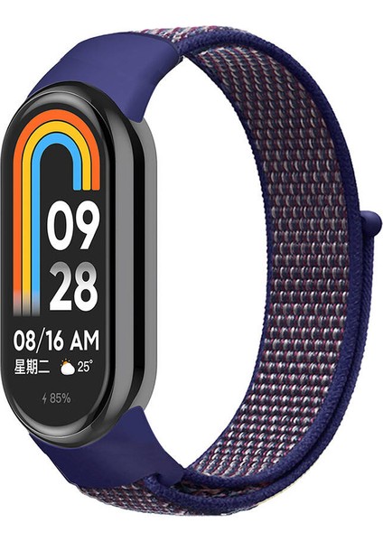 Xiaomi Mi Band 8 Zore Krd-03 Hasır Kordon-Midnight Blue