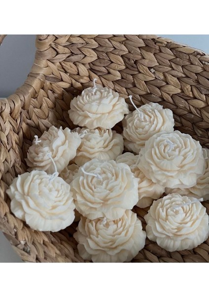 %100 Soya Wax 5 Li Şakayık Dekoratif Mum ( 5 Adet)