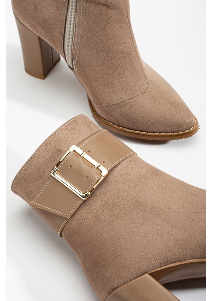 Anna Eva Vizon Sivri Burunlu Fermuarlı Kalın Topuklu Bot fiyatları