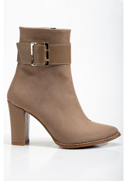 Anna Eva Vizon Sivri Burunlu Fermuarlı Kalın Topuklu Bot modelleri