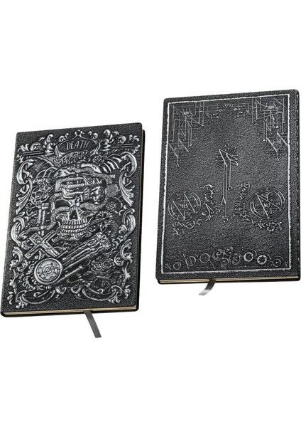 Hediyelik Kurukafa Kabartmalı Deri Defter