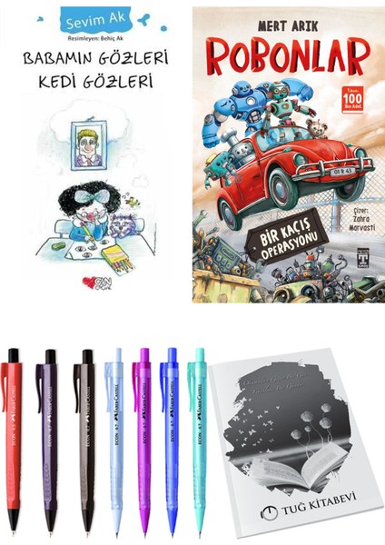 Robonlar Bir Kaçış Operasyonu ve Babamın Gözleri Kedi Gözleri 2'li Set