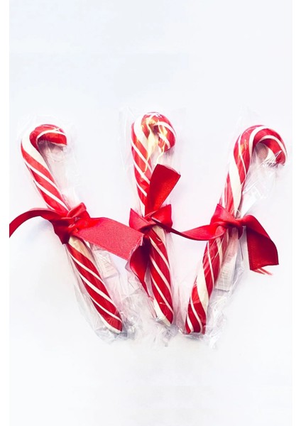 Doğum Günü Yılbaşı Baston Şeker Kırmızı 10 Adet