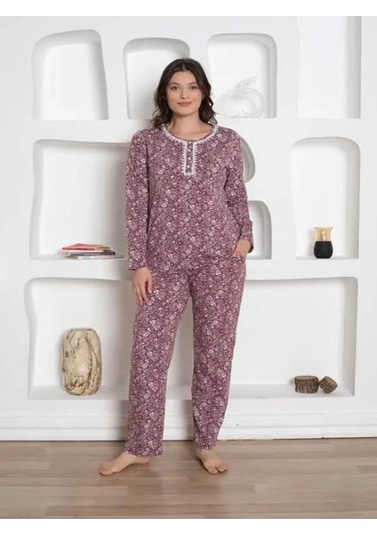 Çiçek Desenli Kadın Pijama Takımı