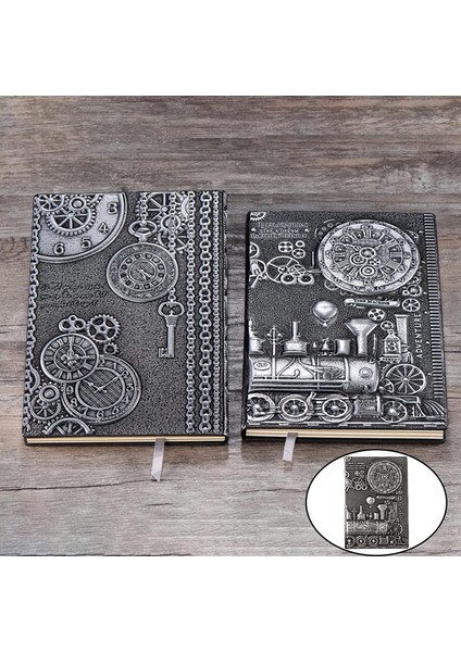 Hediyelik Gümüş Tren Kabartmalı Deri Defter fiyatları