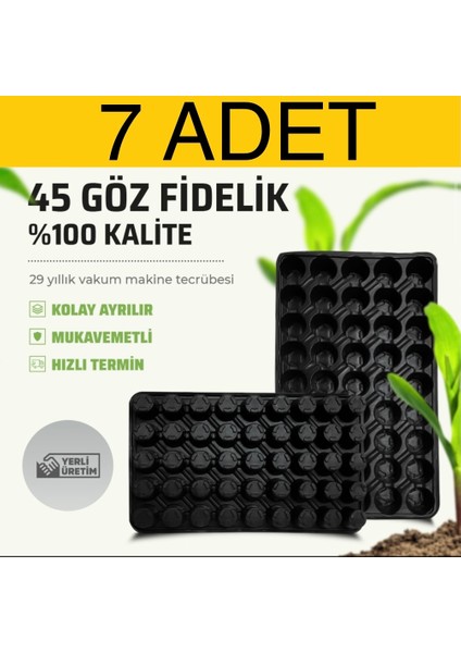 7 Adet 45 Göz Fide Viyolü Fidelik Fide Altlığı Fide Viyolü