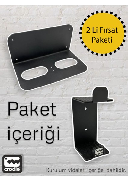 2'li Fırsat PS5 ve PS5 Slim Duvar Standı Joystick Konsol Tutacağı Yerden Tasarruf Gaming Aksesuar