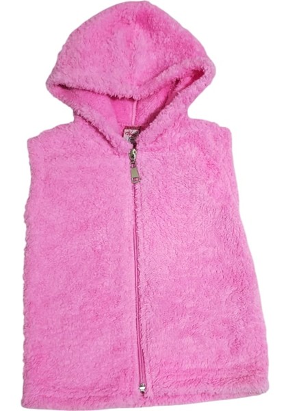 Welsoft Yelek Polar Pelüş Kapüşonlu Unisex Kız Erkek Yelek