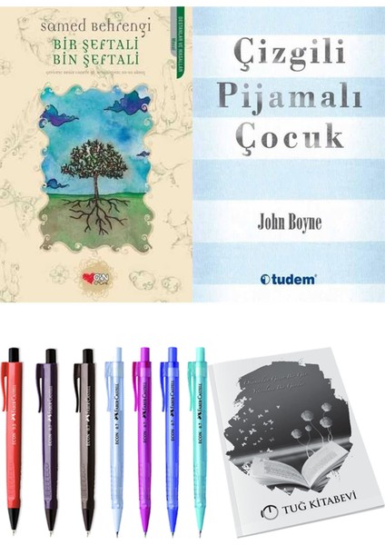 Çizgili Pijamalı Çocuk ve Bir Şeftali Bin Şeftali 2'li Set