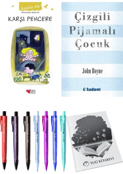 Çizgili Pijamalı Çocuk ve Karşı Pencere 2'li Set