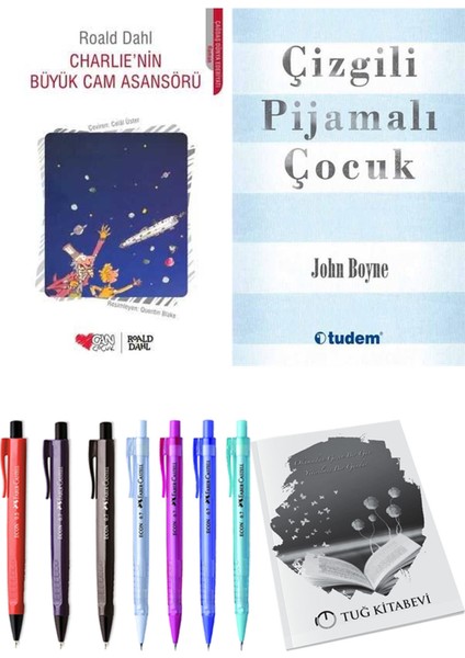 Çizgili Pijamalı Çocuk ve Charlie'nin Büyük Cam Asansörü 2'li Set