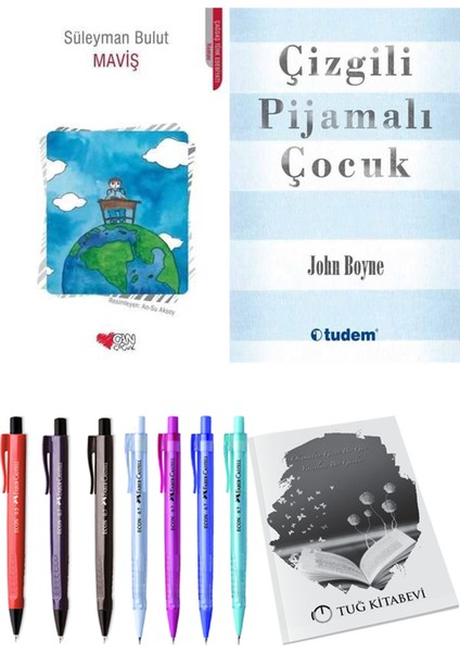 Çizgili Pijamalı Çocuk ve Maviş 2'li Set